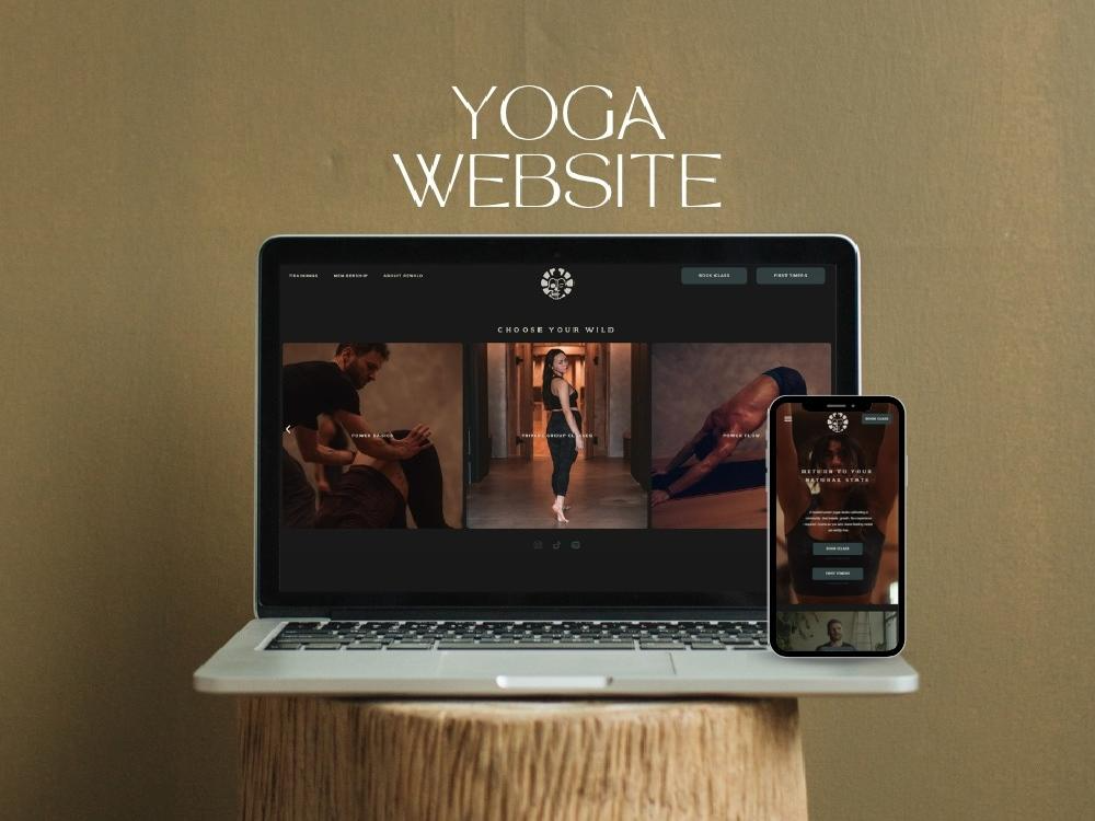 Yoga website design mockup showcasing professional SEO Services in Abu Dhabi.